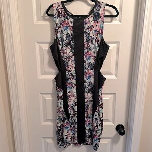 Floral Sleeveless Cutout Dress XL